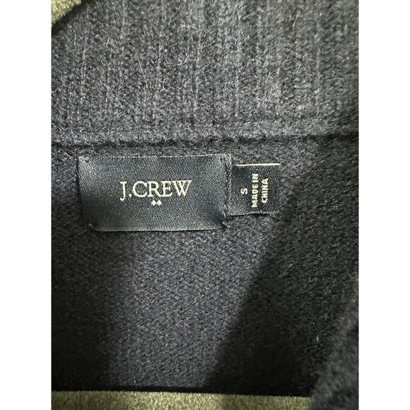 J CREW 100% Lambs Wool Collard 1/4 Button Henley Pullover Sweater Shirt Small - Picture 3 of 7